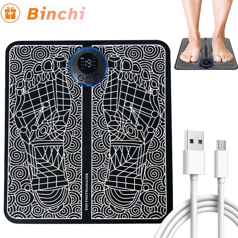 EMS Pulse Electric Foot Massager Pad Muscle Stimulation Massage Mat Improve Blood Circulation Relief Pain Relax Feet Acupoints