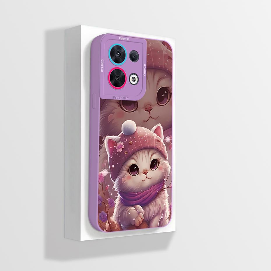 For Oppo Reno8 Phone Case CPH2359 Aesthetic Cartoon Astronaut Soft Liquid Silicone Funda For Oppo Reno 8 Pro Plus 5G Back Cover