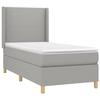 3131785 vidaXL Divan Bed with Mattress Light Grey 80x200 Cm Fabric
