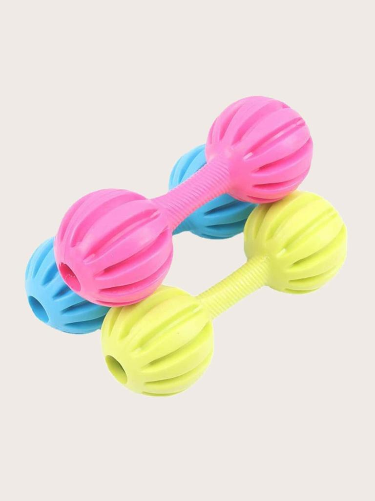 1pc Dog Rubber Dumble Toy with Bell is Fun, Interactive, Amazing, Provide a Sense, Healthy Exercise,Training, Stimulation, Chew