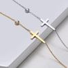Huitan Fashion Cross Bracelet Thin Link Chain for Women Daily Wear Fashion Hand Accessories Couple Friend Bracelet  Jewelry