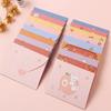 10Pcs Bear Rabbit Blessing Thank Envelope Ins Cartoon Decoration Letter Paper Foldable Beautiful Cartoon Greeting Card