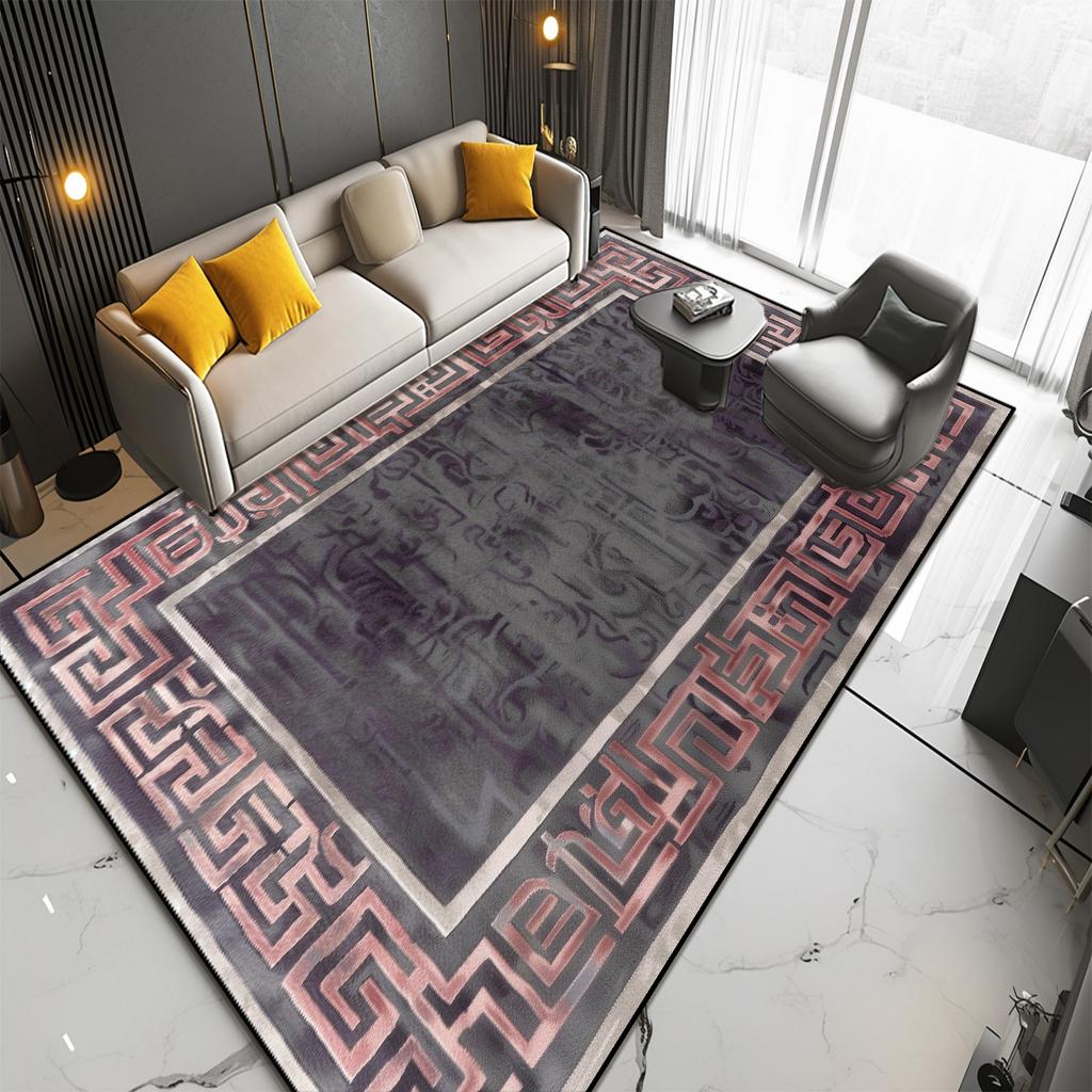 New Nordic Style Carpets for Living Room Grey Purple Modern Room Decor Large Rug Home Non-slip Entrance Door Mat Bedroom Tapete