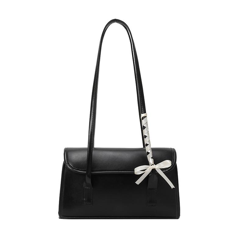 Neue schöne einfarbige lässige Schleife mit hoher Textur, temperamentvolle Damen-Tragetasche für die Schulter oder Achselhöhle