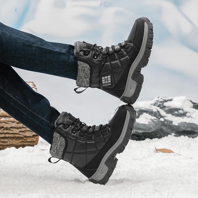 

Waterproof Non-slip Cotton Snow Boots for Couples - Warm & Fashionable Winter High Boots 43