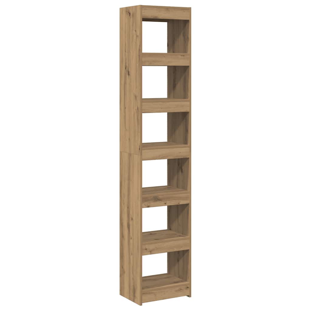Bookshelf Room Divider Artisan Oak 40 X 30 X 198 Cm