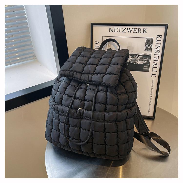 Simple Cloud Style Womens Puffy Backpack With Durable Polyester For City Commuting And Casual Outings