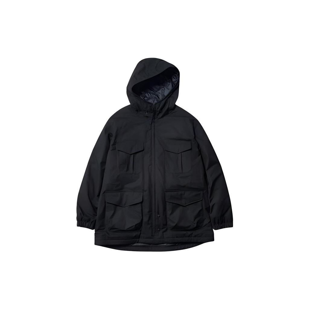 Uniqlo Hoodie Classico Design Invernale con Ritenzione del Calore Giacca di Media Lunghezza Unisex Nero 467596-09