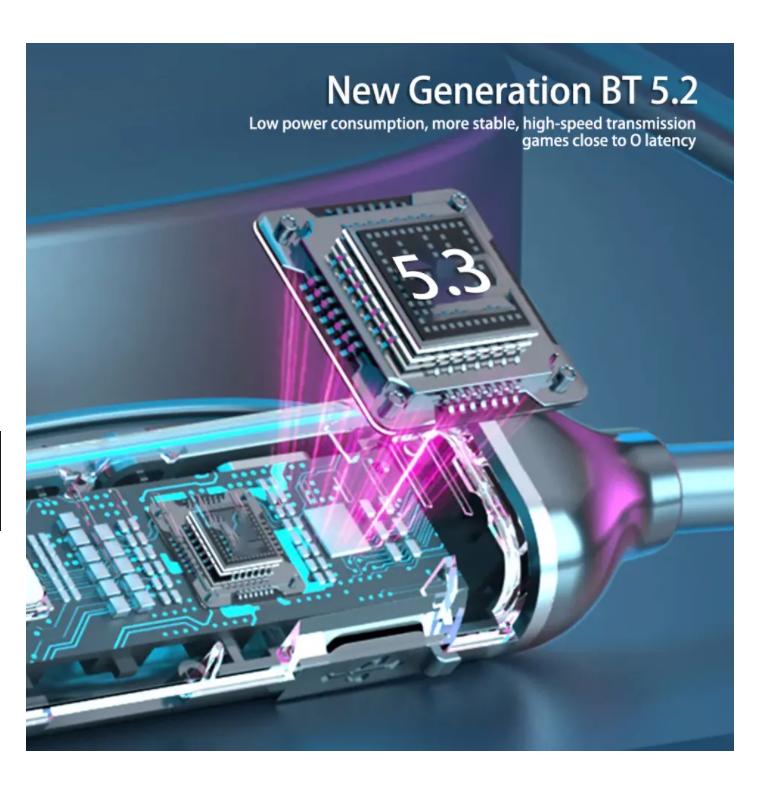 Wireless Neckband Earphone HiFi Sound Quality Bluetooth 5.3 Headphone with LED Power Display Neck Hanging Earbuds