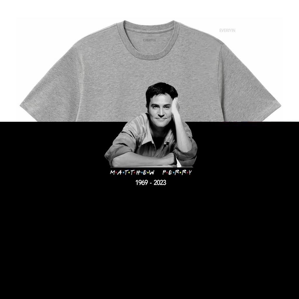 RIP Matthew Perry 1969 2023 Tribute T Shirt Chandler Bing Friends Design Comfortable Cotton Vintage Washed Stretched Breathable