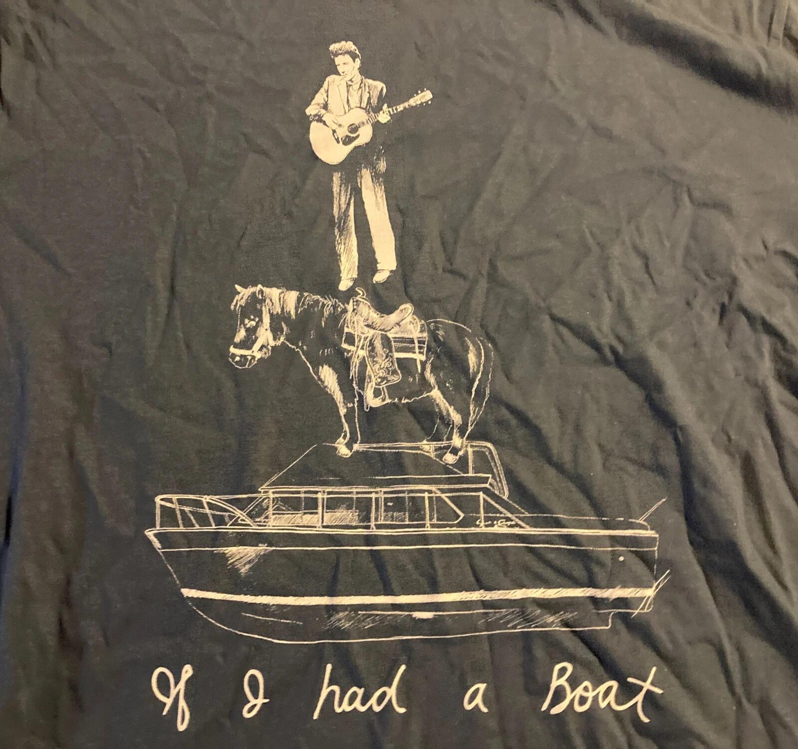 Винтажная футболка LYLE LOVETT IF I HAD A BOAT с коротким рукавом, черная, унисекс, S-4XL S