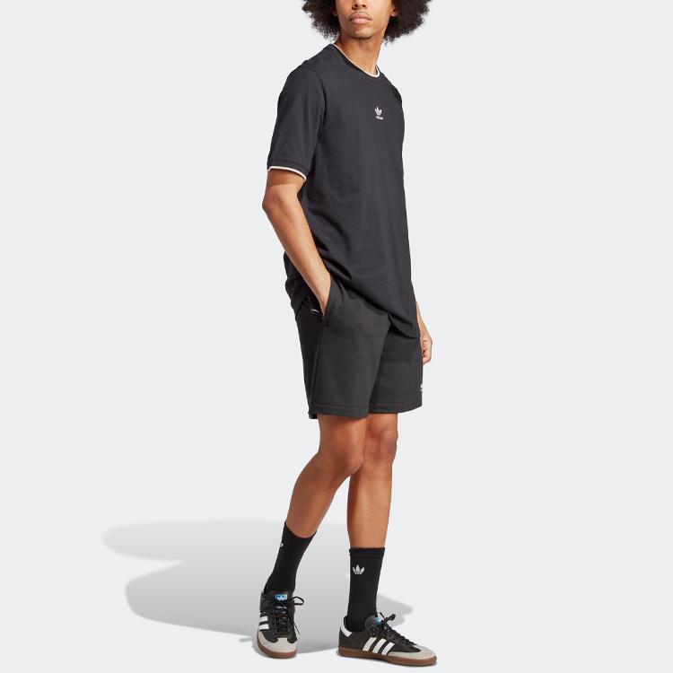 Adidas Originals Adventure Shorts With Solid Color Logo Men Bottoms Black IC2348