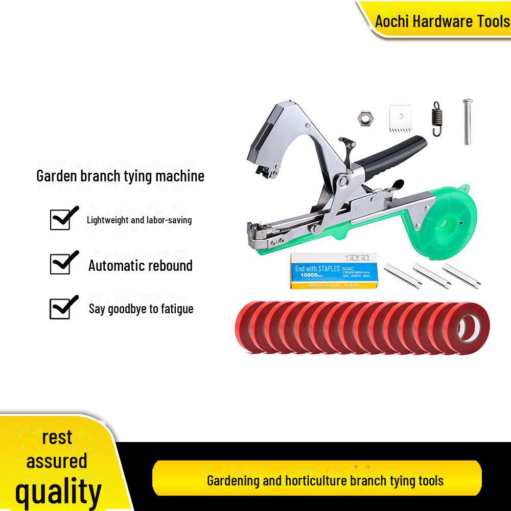 Nový přeshraniční přístroj na vyvazování větví melounů, hroznů a okurek pro sadaře - Pohodlný artefakt pro vyvazování vinné révy.