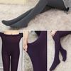 1Pair Women Thermal Full Foot Tights Warm Solid Color Winter Polyester Fiber Thick Fleece Lined Ladies Long Pants
