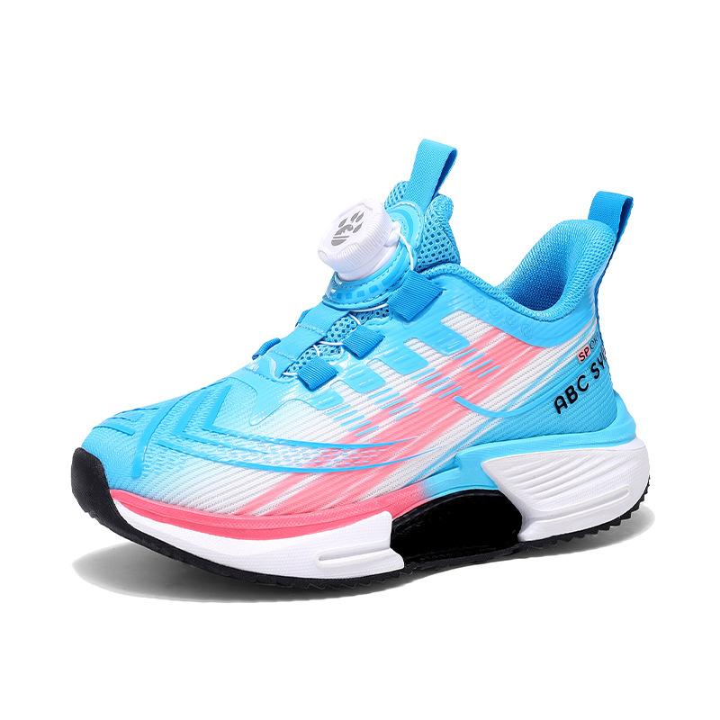 Elementary School Boys Mesh Middle Aged Older Children Lightweight Fashion Casual Sports Shoes Rotary Buckle Casual Student Running Shoes