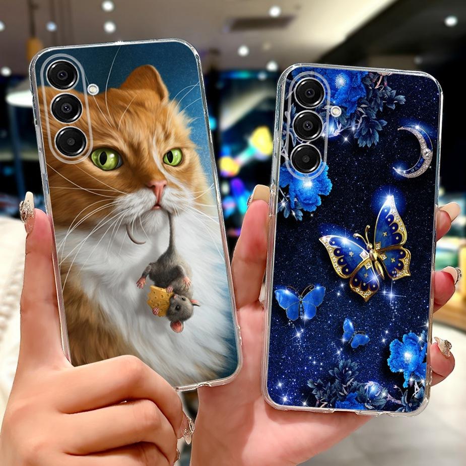 For Samsung Galaxy A17 5G Case SM-A176B Cute Cat Painted Cover 6.7'' Soft Silicone Case For Samsung A17 A 17 GalaxyA17 5G Fundas