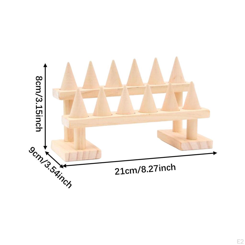 Holzring -Displayhalter Fingerständer Elegant Damen Bequem Minimalistisch Organizer Schmuckständer