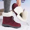 New winter velvet thickened warm and wear-resistant outdoor hiking shoes snow boots women's shoes medium cotton shoes