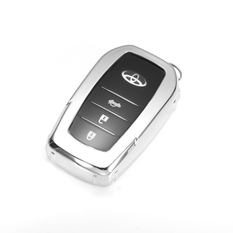 Suitable for Toyota TPU Car Key Bag Buckle Case Cover RAV4 Rongfang Highlander Crown Corolla Decoration