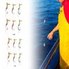 6 Pieces Realistic Fly Fishing Feathers Beadhead Streamers Realstic Artificial Vertical Kit
