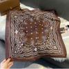Luxury Square Silk Scarf For Women Hijab Hair Bands Neckerchief Paisley Satin Shawl Ribbon Headband Fashion Wraps Bandana