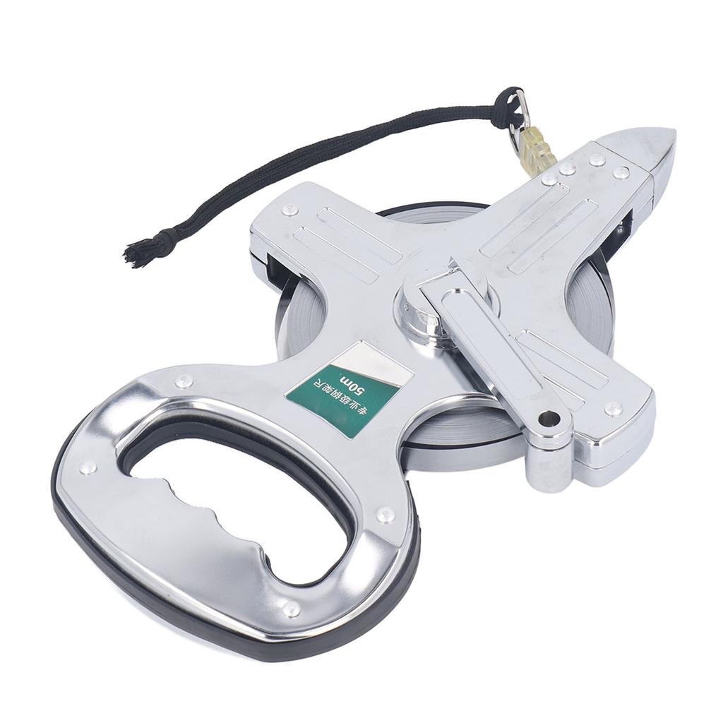 Open Reel Tape Measure 50m Portable Steel Box Accurate Industrial Long Measuring Tape