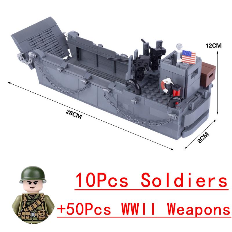Non-Toxic Wwii Military North African Campaign Wheeled Armored Vehicle Tank Cannon Soldier Figures Building Blocks Weapon Truck Army Toy