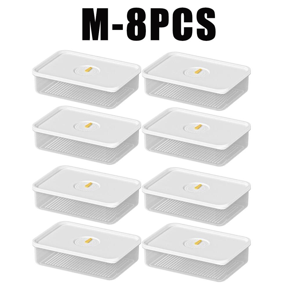Refrigerator Transparent Storage Box Food Freshness Organizer Cheese Keeper Box Turkey Sausage Storage Box For Kitchen Fridge