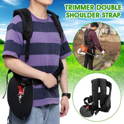 Nastavitelný Univerzální Popruh s Dvojitým Ramenním Popruhem pro Vyžínač Křovinořez Strunová sekačka Nylonový Pás Polstrovaný Popruh Zahradní Nářadí