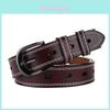 Classic Leather Belt For Women With Alloy Pin Buckle In Black For Fashion And Denim Styles