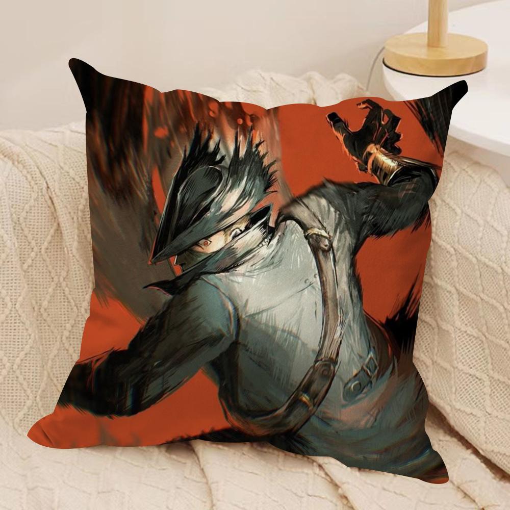 Black C-CloverS Cushion Cover Soft Plush Double-Sided Decorative Pillow Cover Cozy Sofa Cushion Case Home Gift for Living Room