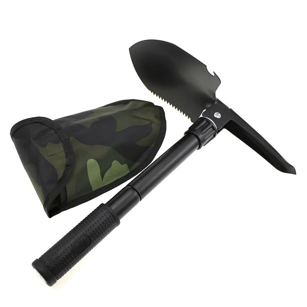 Multifunctional Folding Shovel Garden Tools Camping Mini Telescopic Snow Scraper Foldable Agricultural Outdoor Camping Spade.