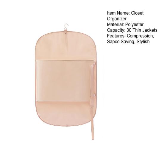 Closet Compression Storage Board Garment Bag Board with Adjustable Wardrobe Organizer Space-Saving Hanging Buckle Holds Up