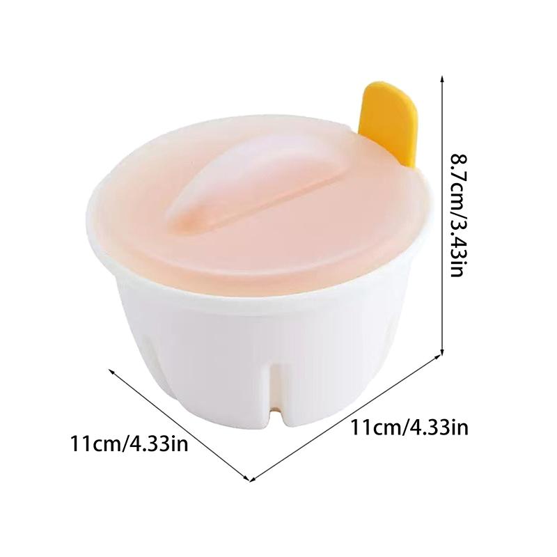 1 st Silikonäggkokare 1/2 Fack Mikrovågsäggpåskål Kokta & Pocherade Ägg Köksredskap Pocherade Äggkoppar