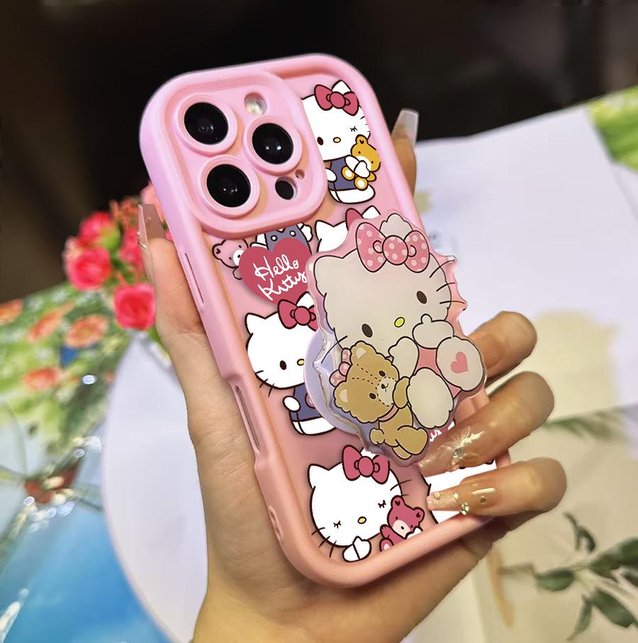 Sanrio TK Stand Airbag KT Apple 15 Pink Phone Case