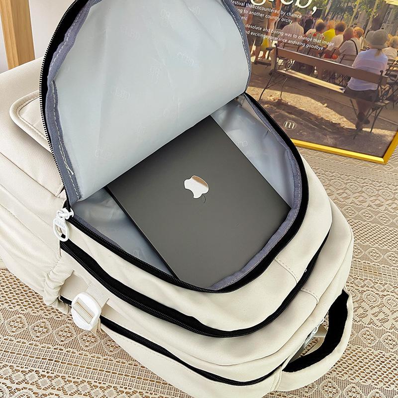 Backpack Women's New Fashion Junior High School Student Backpack Large Capacity Lightweight Casual High Value School Bag