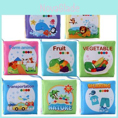 Baby Cloth Book Early Education Toy Animal Clothing Recognition English Palm Book