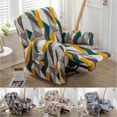 Split Spandex rozkładana narzuta na sofę Stretch Relax leniwy chłopiec pokrowiec na krzesło geometria salon pojedyncza sofa narzuty pokrowce na fotele