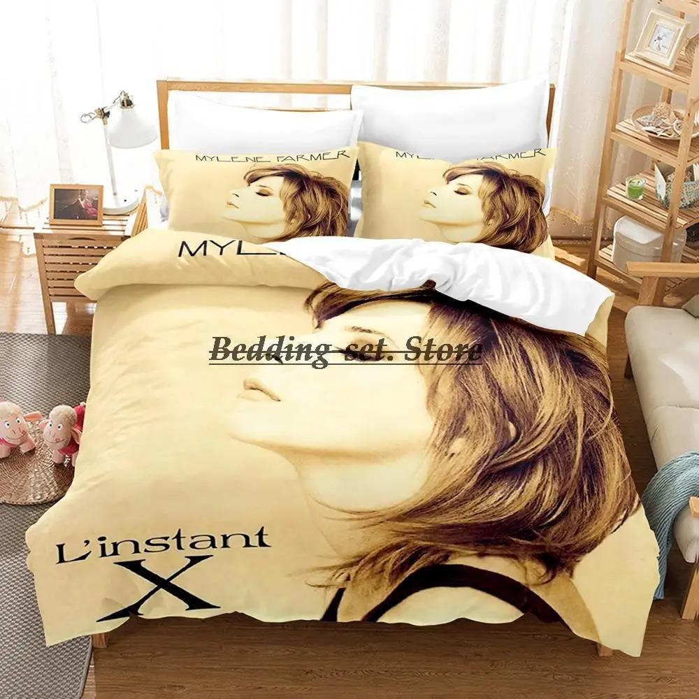 Mylene Farmer Bedding Set Single Twin Full Queen King Size Duvet Cover Sheet Set for Adult Kid Bedroom
