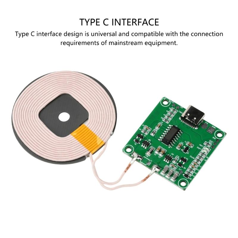 10MM Transmitter High Speed 15W Rapid Wireless Charging For Multiple Devices Build In Overcurrent Protective PCB Materia
