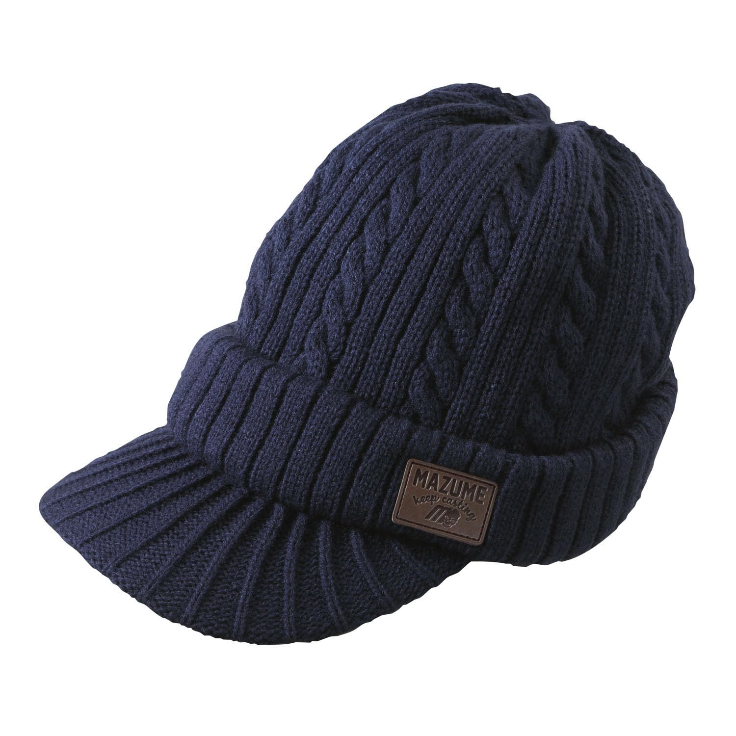 mazume Knit Cap Navy (with brim) MZCP-F893