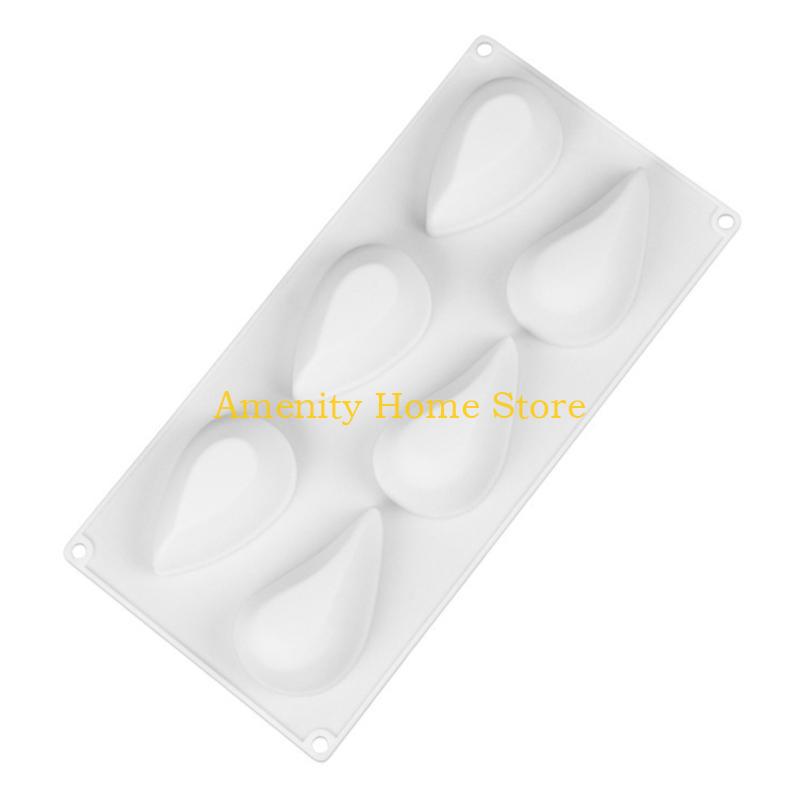 F26C 6 Cavities Silicone Moulds Cake Molds Baking Fondant Moulds Heart Shaped Chocolate Mold Clay Moulds DIY Decorating Tools