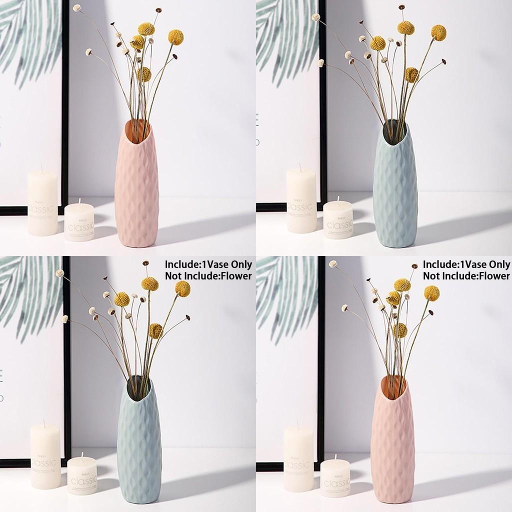 Elegant Plastic Flower Vase Stunning Imitation Ceramic Floral Pot For Home Decoration