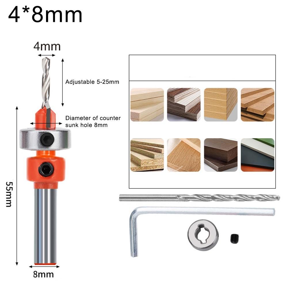 Woodworking Essential Adjustable Countersink Drill Bit for Professional Results