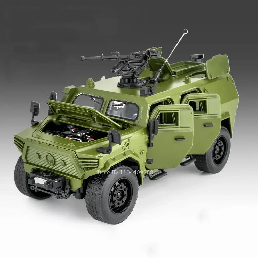 Large Size 1:18 UAZ Hunter Dongfeng Mengshi Car Model Toy Alloy Diecast Doors Opened Military Vehicles Models for Kids Gifts