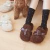 Retro Thick-soled One-pedal Slippers Velvet Cotton Shoes Autumn and Winter Design Sense Fashion French Casual Fluffy Shoes Women's Shoes