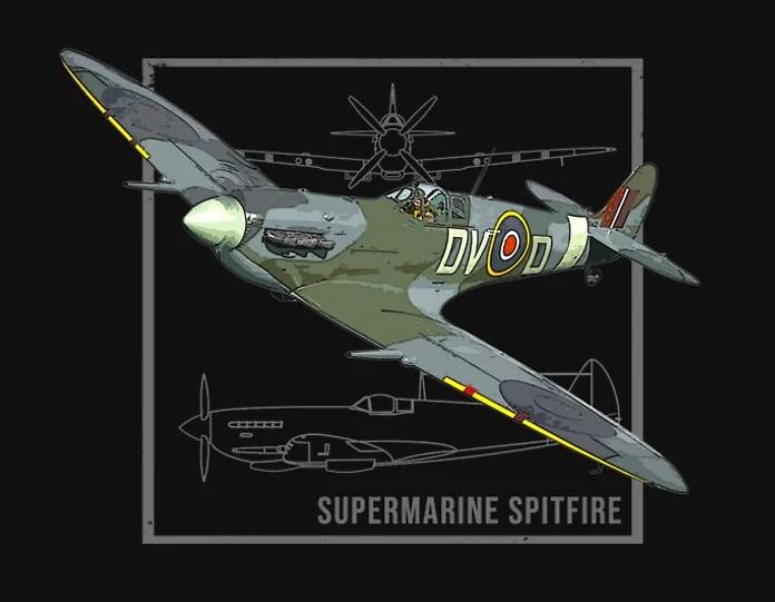 

Royal Air Force Supermarine Spitfire Fighter Aircraft TShirt 100 Cotton ONeck Short Sleeve Summer Casual Mens Tshirt 4XL