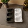Molde de Silicona con Forma de Cacahuete para Repostería Casera, con 3 Cavidades, Bandeja Flexible Antiadherente, para Chocolate Casero, Mousse, Pastel, Galleta, Galleta, Postre