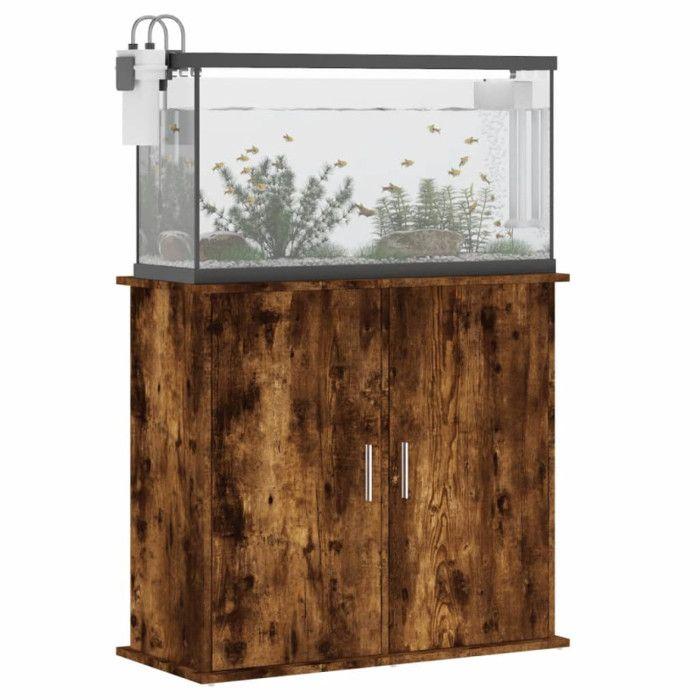 VidaXL Aquarium Stand Smoked Oak 81x36x73 Cm Engineered Wood 833628