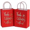 Gift Bags Medium Size - Gold Foil"thanks For Celebrating With Us" Brown Paper